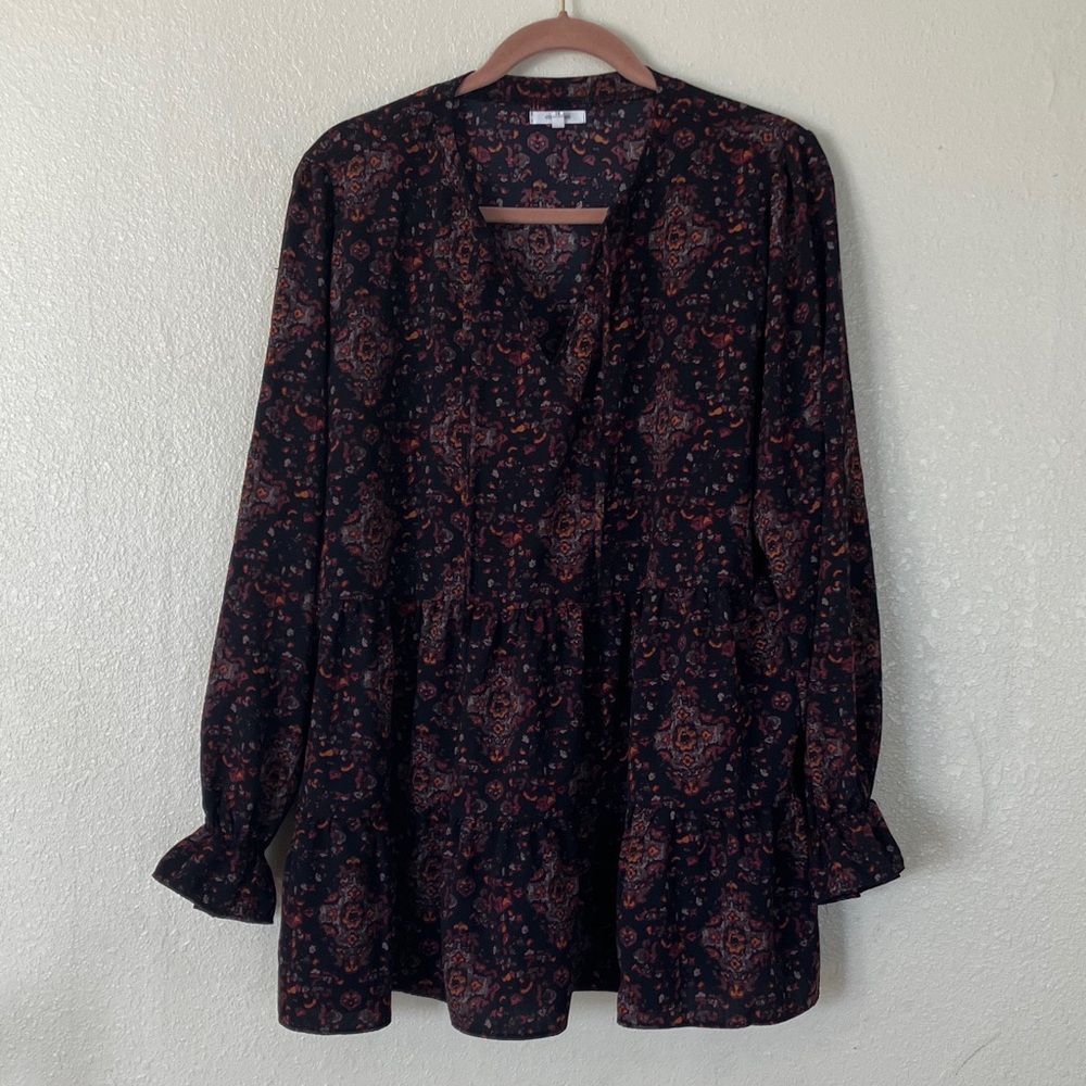 Maurices Tiered Boho Peasant Blouse, 1X